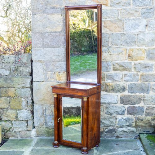REGENCY ROSEWOOD PIER GLASS MIRROR CABINET GEORGE IV III GEORGIAN - ADDITIONAL PHOTO 2