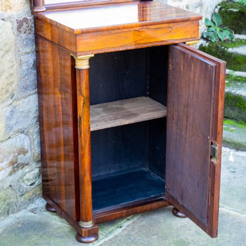 REGENCY ROSEWOOD PIER GLASS MIRROR CABINET GEORGE IV III GEORGIAN - ADDITIONAL PHOTO 12