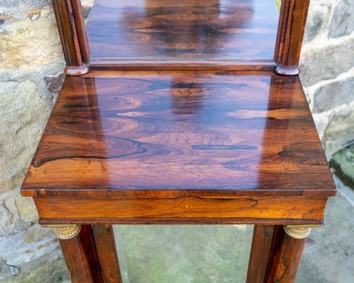REGENCY ROSEWOOD PIER GLASS MIRROR CABINET GEORGE IV III GEORGIAN - ADDITIONAL PHOTO 14