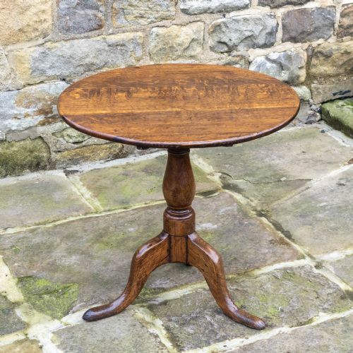 GEORGE II OAK TILT TOP COUNTRY TRIPOD SUPPER TABLE GEORGIAN - ADDITIONAL PHOTO 4