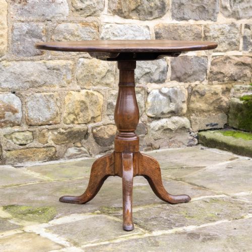 GEORGE II OAK TILT TOP COUNTRY TRIPOD SUPPER TABLE GEORGIAN - ADDITIONAL PHOTO 5