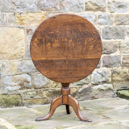 GEORGE II OAK TILT TOP COUNTRY TRIPOD SUPPER TABLE GEORGIAN - ADDITIONAL PHOTO 6