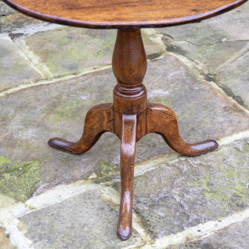 GEORGE II OAK TILT TOP COUNTRY TRIPOD SUPPER TABLE GEORGIAN - ADDITIONAL PHOTO 8