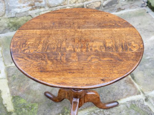 GEORGE II OAK TILT TOP COUNTRY TRIPOD SUPPER TABLE GEORGIAN - ADDITIONAL PHOTO 9