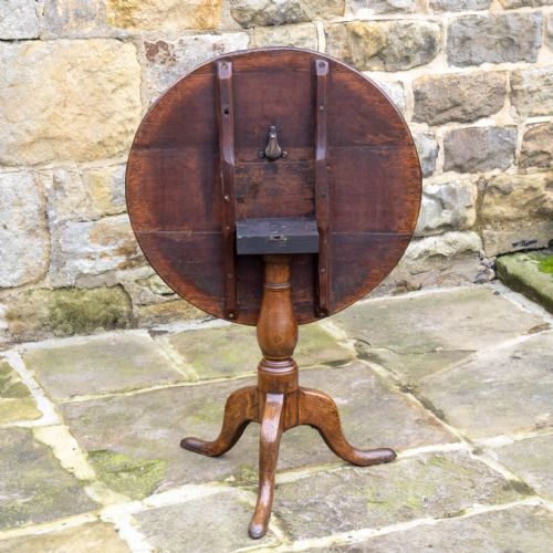 GEORGE II OAK TILT TOP COUNTRY TRIPOD SUPPER TABLE GEORGIAN - ADDITIONAL PHOTO 10