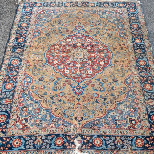 antique persian tabriz khoy rug 6'3x4'7 191x1395cm - CATEGORY: ANTIQUE RUGS - DATED 19TH CENTURY