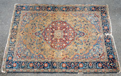 ANTIQUE PERSIAN TABRIZ KHOY RUG 6'3X4'7 191X1395CM - ADDITIONAL PHOTO 3