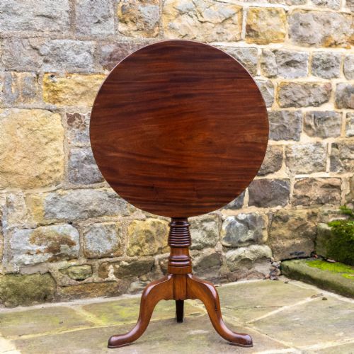 GEORGIAN MAHOGANY TILT TOP TRIPOD SUPPER TABLE GEORGE III - ADDITIONAL PHOTO 1