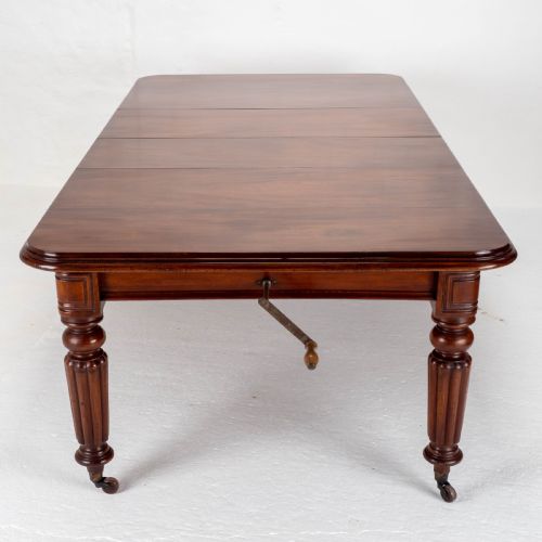 VICTORIAN MAHOGANY 8FT WIND OUT EXTENDING DINING TABLE - ADDITIONAL PHOTO 2