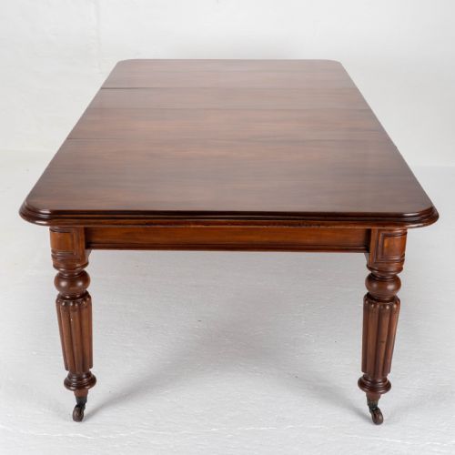 VICTORIAN MAHOGANY 8FT WIND OUT EXTENDING DINING TABLE - ADDITIONAL PHOTO 4