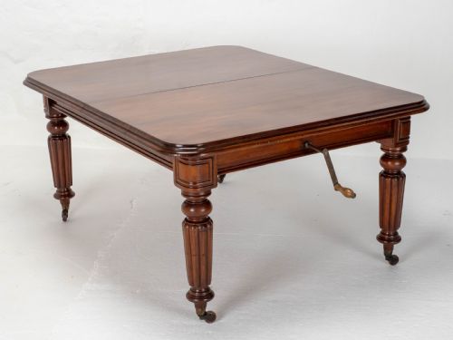 VICTORIAN MAHOGANY 8FT WIND OUT EXTENDING DINING TABLE - ADDITIONAL PHOTO 11