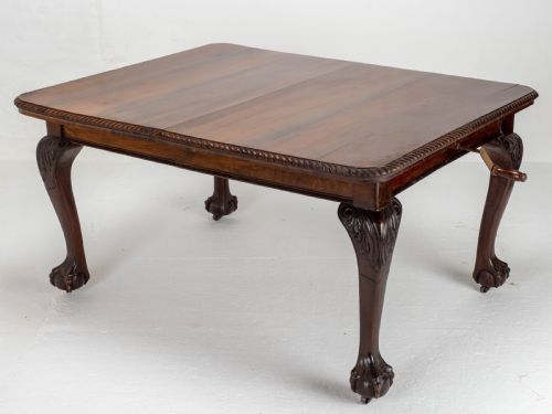 VICTORIAN CHIPPENDALE REVIVAL MAHOGANY 8FT WIND OUT EXTENDING DINING TABLE - ADDITIONAL PHOTO 1