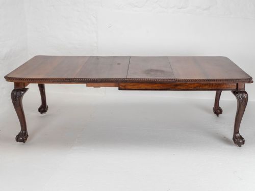 VICTORIAN CHIPPENDALE REVIVAL MAHOGANY 8FT WIND OUT EXTENDING DINING TABLE - ADDITIONAL PHOTO 3