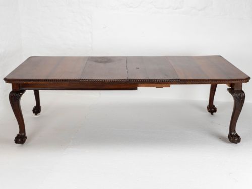 VICTORIAN CHIPPENDALE REVIVAL MAHOGANY 8FT WIND OUT EXTENDING DINING TABLE - ADDITIONAL PHOTO 4
