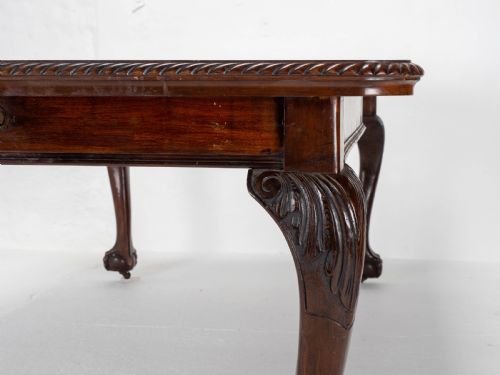 VICTORIAN CHIPPENDALE REVIVAL MAHOGANY 8FT WIND OUT EXTENDING DINING TABLE - ADDITIONAL PHOTO 10