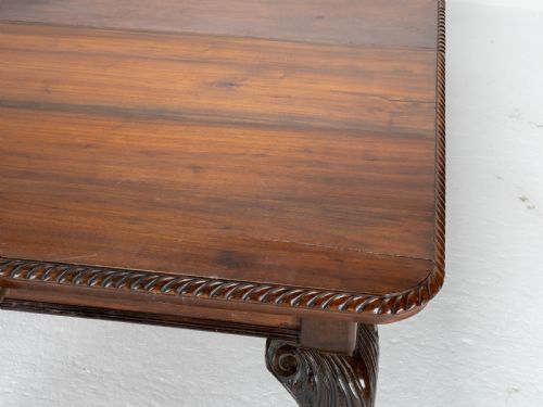 VICTORIAN CHIPPENDALE REVIVAL MAHOGANY 8FT WIND OUT EXTENDING DINING TABLE - ADDITIONAL PHOTO 11