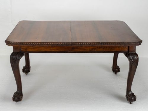 VICTORIAN CHIPPENDALE REVIVAL MAHOGANY 8FT WIND OUT EXTENDING DINING TABLE - ADDITIONAL PHOTO 13