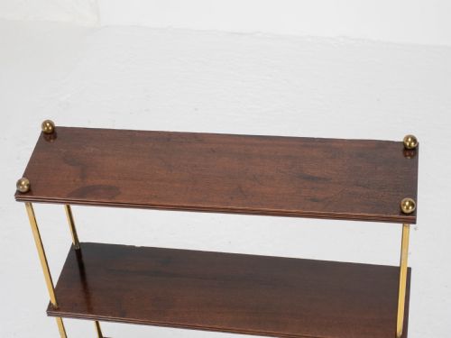 REGENCY MAHOGANY BRASS SMALL WALL HANGING SHELVES GEORGIAN - ADDITIONAL PHOTO 9