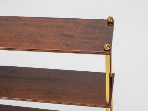 REGENCY MAHOGANY BRASS SMALL WALL HANGING SHELVES GEORGIAN - ADDITIONAL PHOTO 10