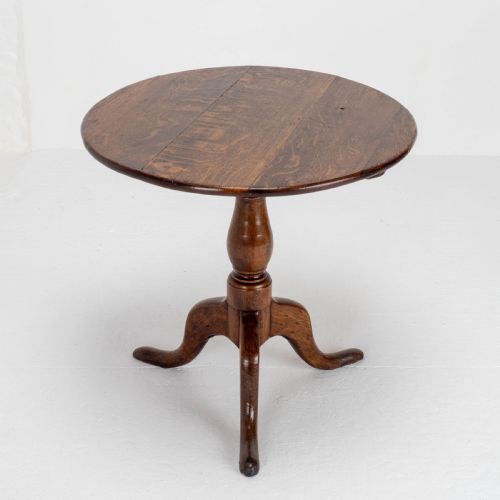 GEORGE II OAK TILT TOP COUNTRY TRIPOD SUPPER TABLE GEORGIAN - ADDITIONAL PHOTO 1