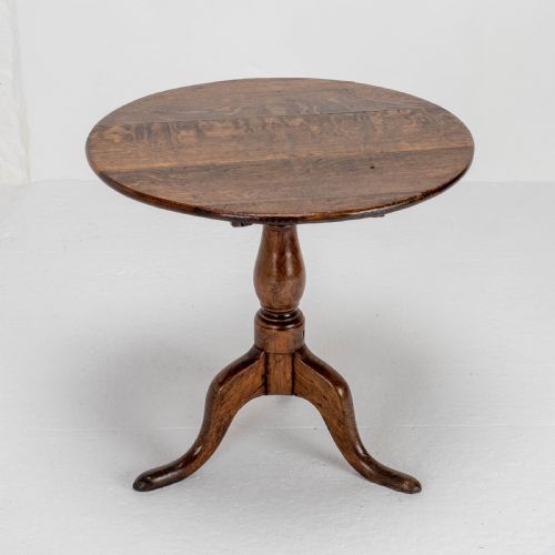 GEORGE II OAK TILT TOP COUNTRY TRIPOD SUPPER TABLE GEORGIAN - ADDITIONAL PHOTO 4