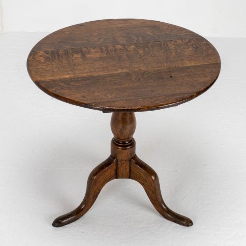 GEORGE II OAK TILT TOP COUNTRY TRIPOD SUPPER TABLE GEORGIAN - ADDITIONAL PHOTO 5