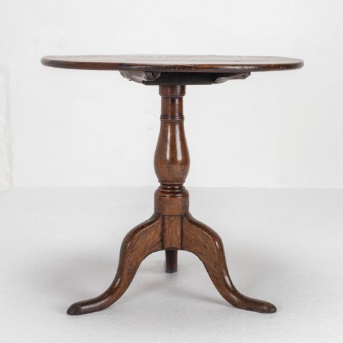 GEORGE II OAK TILT TOP COUNTRY TRIPOD SUPPER TABLE GEORGIAN - ADDITIONAL PHOTO 6