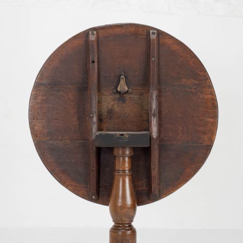 GEORGE II OAK TILT TOP COUNTRY TRIPOD SUPPER TABLE GEORGIAN - ADDITIONAL PHOTO 7