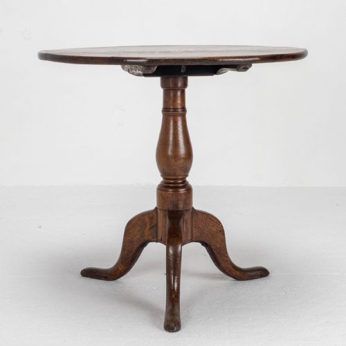 GEORGE II OAK TILT TOP COUNTRY TRIPOD SUPPER TABLE GEORGIAN - ADDITIONAL PHOTO 8