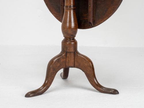 GEORGE II OAK TILT TOP COUNTRY TRIPOD SUPPER TABLE GEORGIAN - ADDITIONAL PHOTO 12