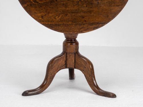 GEORGE II OAK TILT TOP COUNTRY TRIPOD SUPPER TABLE GEORGIAN - ADDITIONAL PHOTO 14