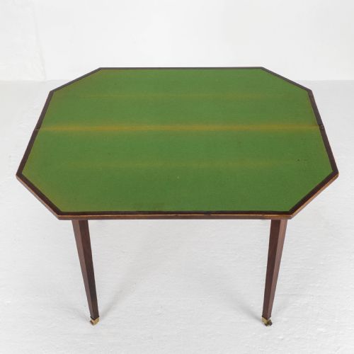 GEORGIAN MAHOGANY INLAID CONSOLE FOLD OVER CARD GAMES TABLE GEORGE III - ADDITIONAL PHOTO 9
