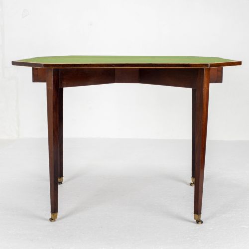 GEORGIAN MAHOGANY INLAID CONSOLE FOLD OVER CARD GAMES TABLE GEORGE III - ADDITIONAL PHOTO 10