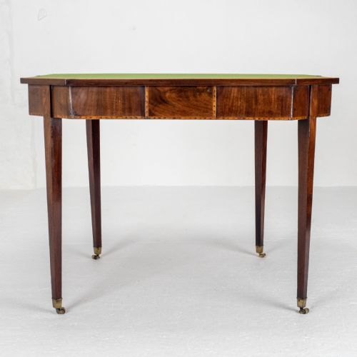 GEORGIAN MAHOGANY INLAID CONSOLE FOLD OVER CARD GAMES TABLE GEORGE III - ADDITIONAL PHOTO 11