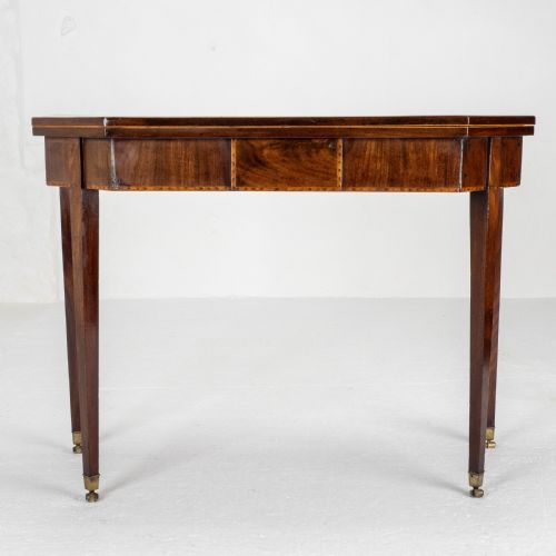 GEORGIAN MAHOGANY INLAID CONSOLE FOLD OVER CARD GAMES TABLE GEORGE III - ADDITIONAL PHOTO 12
