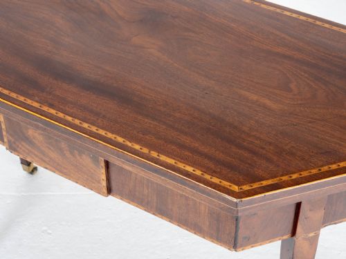 GEORGIAN MAHOGANY INLAID CONSOLE FOLD OVER CARD GAMES TABLE GEORGE III - ADDITIONAL PHOTO 18