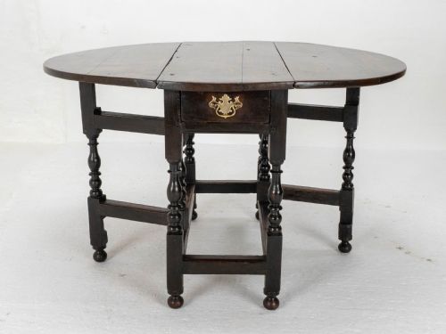 C1700 DARK OAK SMALL GATELEG COUNTRY DINING TABLE LATE C17TH EARLY C18TH - ADDITIONAL PHOTO 2