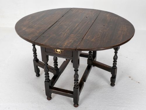 C1700 DARK OAK SMALL GATELEG COUNTRY DINING TABLE LATE C17TH EARLY C18TH - ADDITIONAL PHOTO 7
