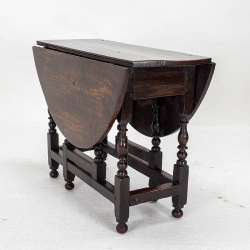 C1700 DARK OAK SMALL GATELEG COUNTRY DINING TABLE LATE C17TH EARLY C18TH - ADDITIONAL PHOTO 13
