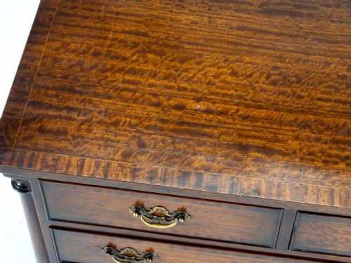 GEORGIAN STYLE MAHOGANY CROSSBANDED CHEST OF DRAWERS EDWARDIAN GEORGE III - ADDITIONAL PHOTO 7