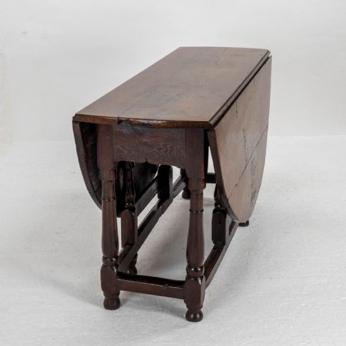 EARLY C18TH GEORGE I OAK GATELEG COUNTRY DINING TABLE - ADDITIONAL PHOTO 5