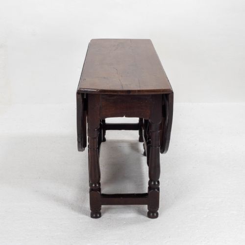 EARLY C18TH GEORGE I OAK GATELEG COUNTRY DINING TABLE - ADDITIONAL PHOTO 7