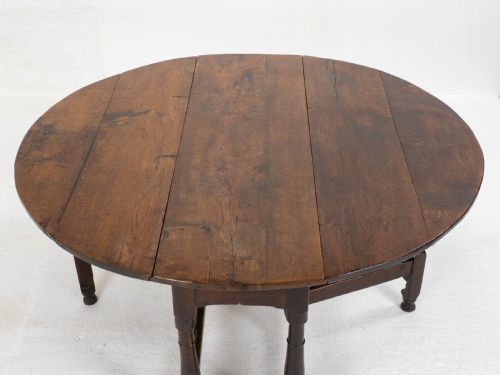 EARLY C18TH GEORGE I OAK GATELEG COUNTRY DINING TABLE - ADDITIONAL PHOTO 9