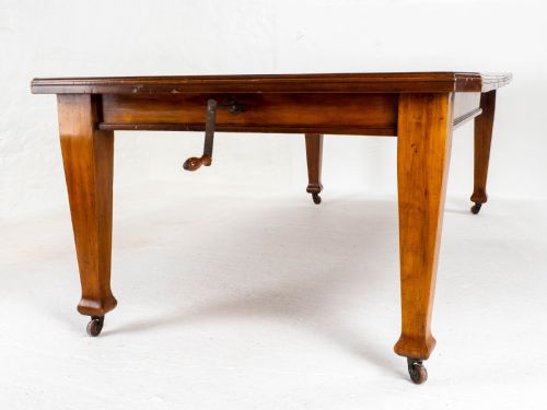 C1900 ARTS CRAFTS STYLE 8FT WALNUT EXTENDING KITCHEN DINING TABLE - ADDITIONAL PHOTO 9