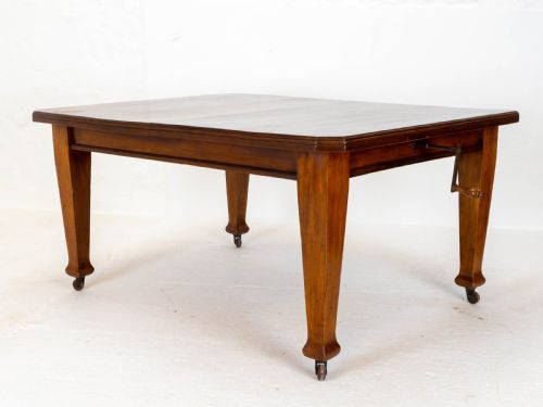 C1900 ARTS CRAFTS STYLE 8FT WALNUT EXTENDING KITCHEN DINING TABLE - ADDITIONAL PHOTO 1