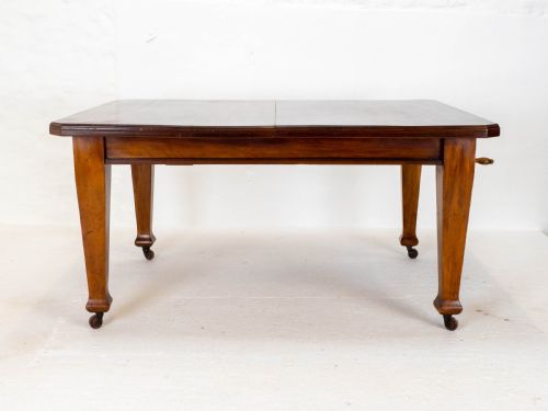 C1900 ARTS CRAFTS STYLE 8FT WALNUT EXTENDING KITCHEN DINING TABLE - ADDITIONAL PHOTO 2