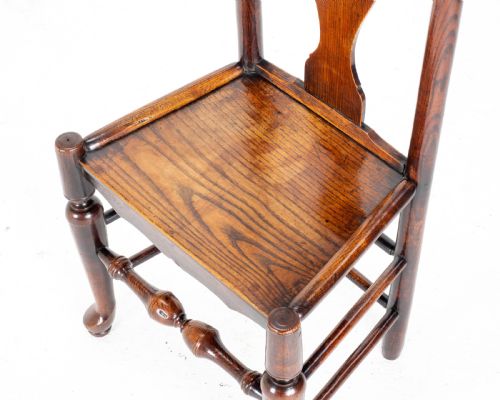 GEORGIAN ELM ASH STAFFORDSHIRE SHROPSHIRE COUNTRY SIDE CHAIR LATE C18TH - ADDITIONAL PHOTO 3