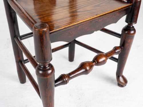 GEORGIAN ELM ASH STAFFORDSHIRE SHROPSHIRE COUNTRY SIDE CHAIR LATE C18TH - ADDITIONAL PHOTO 8