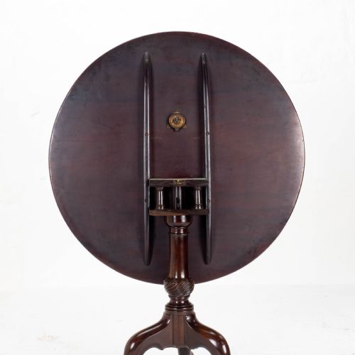 GEORGE II MAHOGANY BIRDCAGE TILT TOP TRIPOD SUPPER TABLE GEORGIAN - ADDITIONAL PHOTO 14