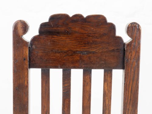 CAROLEAN C17TH PAIR OF CARVED HIGH BACK OAK SIDE CHAIRS COUNTRY JACOBEAN - ADDITIONAL PHOTO 16